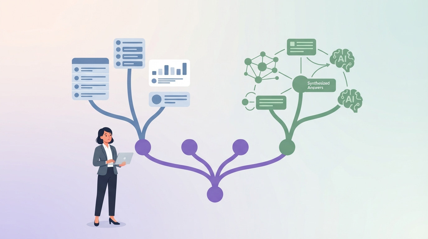 Diagrama mostra a base compartilhada e os diferentes caminhos de SEO e GEO