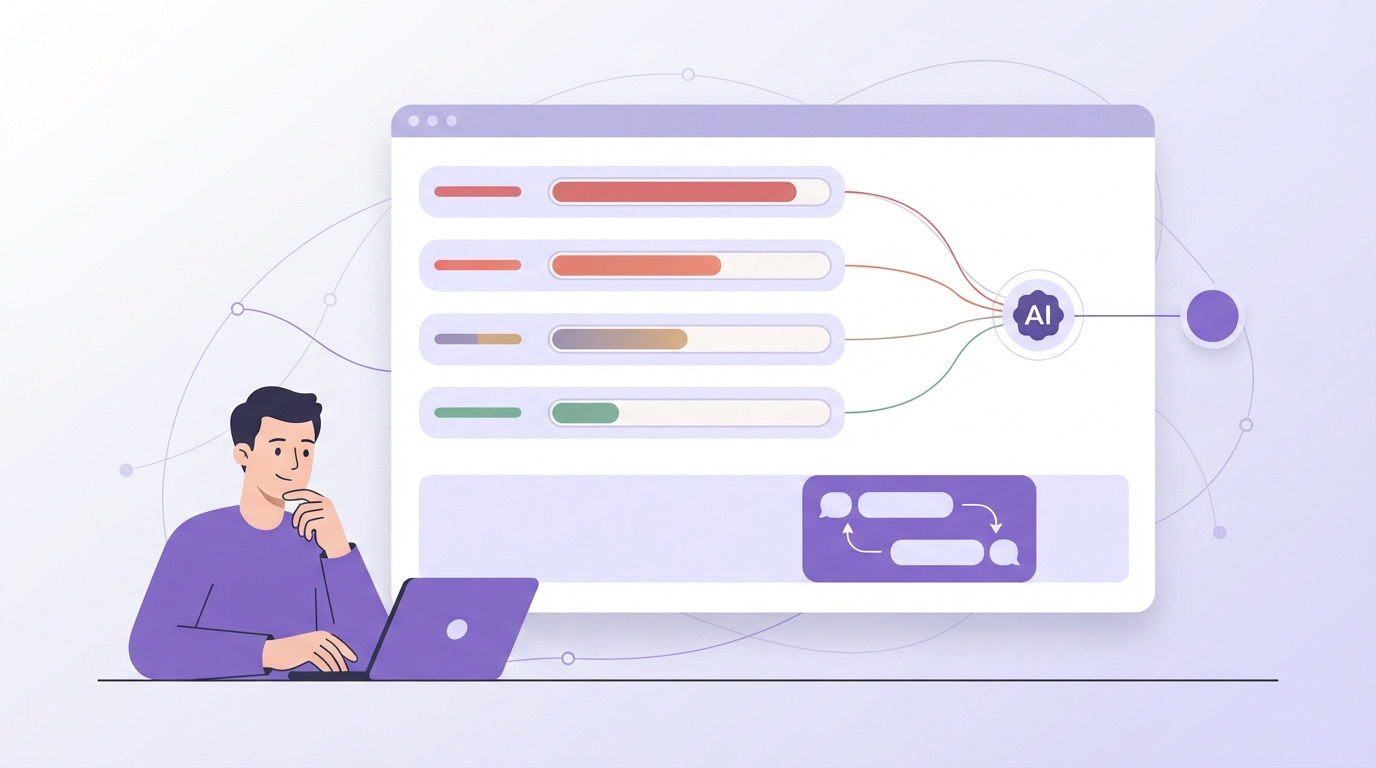 Painel das cinco intenções de busca e seus diferentes níveis de impacto no AI Search